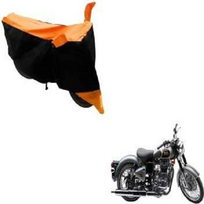 Shree ji traders Two Wheeler Cover for Royal Enfield(Classic 500, Orange)