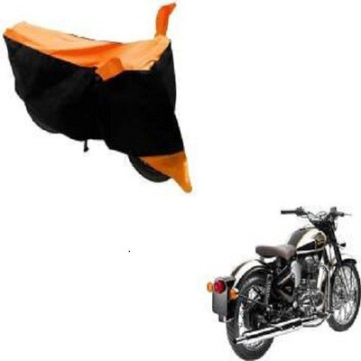 Shree ji traders Two Wheeler Cover for Royal Enfield(Classic Chrome, Orange)