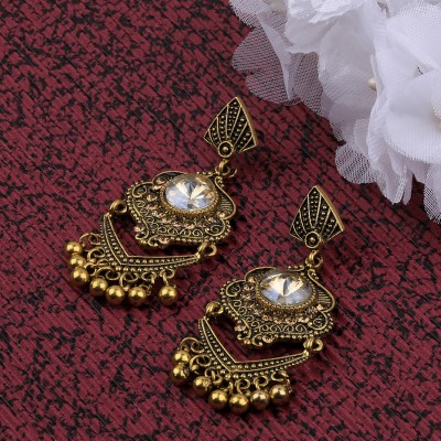 KwisyCreation Exclusive Patry Wear Gold Plated Traditional Earring For Women Girl Alloy Drops & Danglers