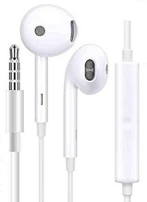 KLUZIE Powered Earphone Wired Headset(White, Wired in the ear)