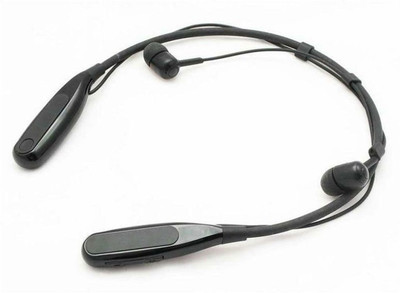 F FERONS Fusion Neckband Headphones Wireless Sport Stereo Earphone Bluetooth Headset(Black, Wired in the ear)