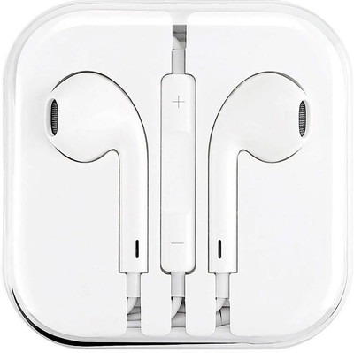 Ferons I_phone X Sa.ms_ung Redmii 3.5 mm earphone handfree headphone Wired Headset(White, Wired in the ear)