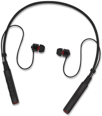 kluzie Stereo High bass Sound Neckband headphone for op.po Vi_vo Redm.i Bluetooth Headset(Black, True Wireless)