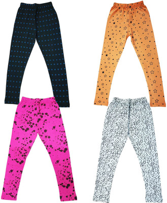 DIAZ Legging For Girls(Multicolor Pack of 4)