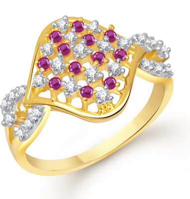 83% OFF on VK Jewels Apollo Shaped for Women and Girls Alloy Cubic Zirconia Gold Plated Ring