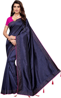 MM VENTURE Self Design Bollywood Pure Silk Saree(Blue)