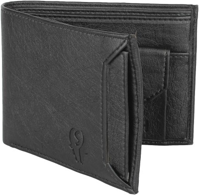 SAMTROH Men Black Artificial Leather Wallet(5 Card Slots)