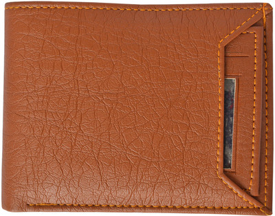 SunShopping Men Tan Artificial Leather Wallet(3 Card Slots)