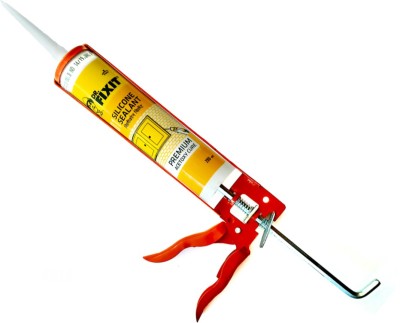 Dr. Fixit Applicator Gun + Silicone Sealant (White) Adhesive(280 ml)
