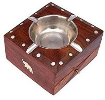 sk handicraft Cigarette holder Brown Wood Ashtray