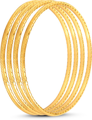 VIGHNAHARTA Alloy Gold-plated Bangle Set(Pack of 4)