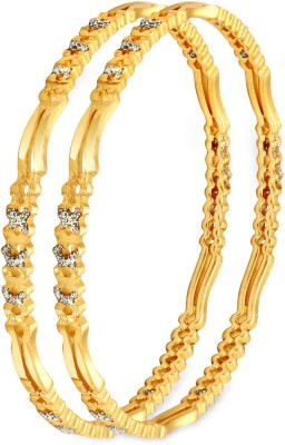 VIGHNAHARTA Alloy Gold-plated Bangle Set(Pack of 2)
