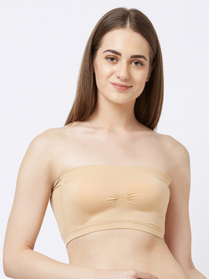 3SIX5 Women Bandeau/Tube Non Padded Bra(Beige)