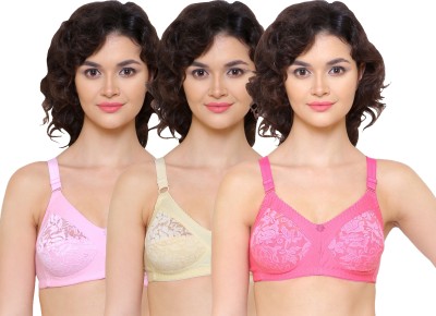 TEENY BOPPER Women Full Coverage Non Padded Bra(Pink, Yellow)