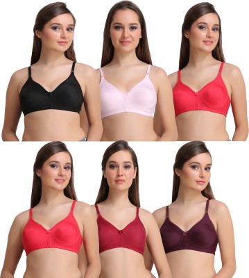 LEADING LADY Bra Women Full Coverage Non Padded Bra(Purple, Red, Maroon, Pink, Black)