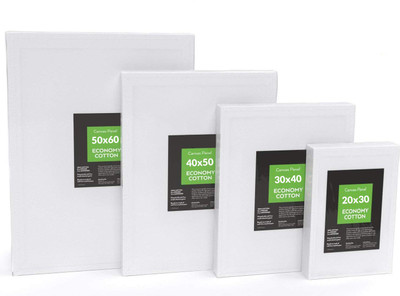 Smart Saver Premium Cotton Fine Grain Acrylic Primed Board (Set of 4)(White)