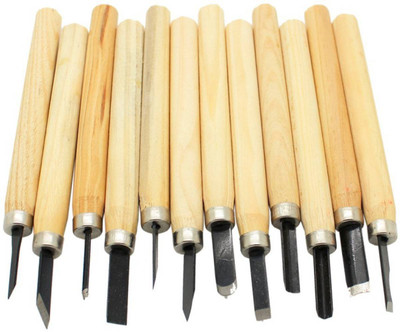 Osilor Wood Carving Tools (Set of 12 pcs) Combination Chisel Set(Pack of 12)