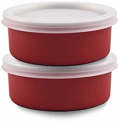 WORLD OF KITCHENCRAFT Steel Utility Container  - 300 ml(Pack of 2, Red)