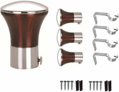 Dr. Homz N Kitch Multicolor Rod Rail Bracket Metal(Pack of 8)