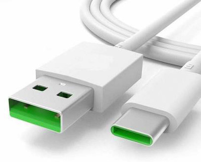 Timyka 10v~5amp Super Vooc Charge, Data Sync Type-C USB Cable Compatible for Realme All smart phone 1 m USB Type C Cable(Compatible with Xia_omi Redmi OG Quality Charging All smart phone, White, One Cable)