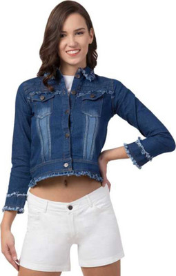 KING DENIM 3/4th Sleeve Washed Women Denim Jacket