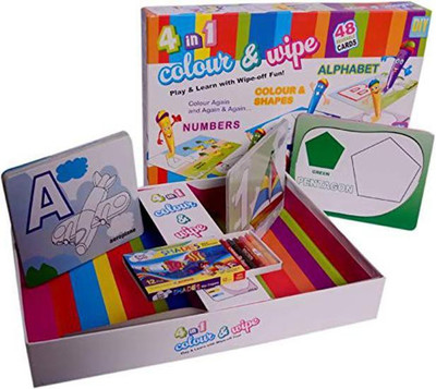 HATELLO 4 in 1 Color & Wipe Play Set(Multicolor)