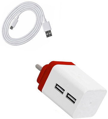 DAKRON Wall Charger Accessory Combo for Tecno Spark 4 Air(White)