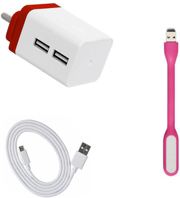 DAKRON Wall Charger Accessory Combo for Samsung Galaxy A10s(White)