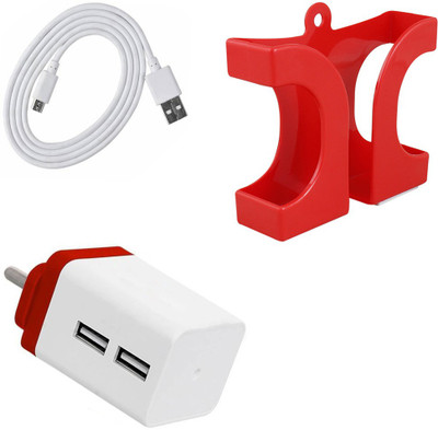 DAKRON Wall Charger Accessory Combo for Realme 5(White)