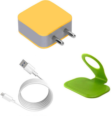 DAKRON Wall Charger Accessory Combo for Infinix S4(White)