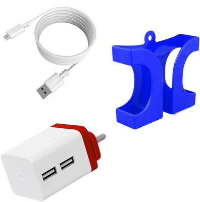 DAKRON Wall Charger Accessory Combo for Gionee F9 Plus(White)