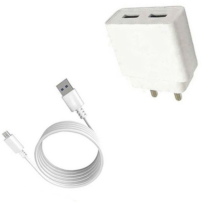 DAKRON Wall Charger Accessory Combo for Samsung Galaxy A10s(White)