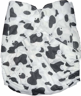 Teeny Weeny Cow Printed Reusable Button Diaper