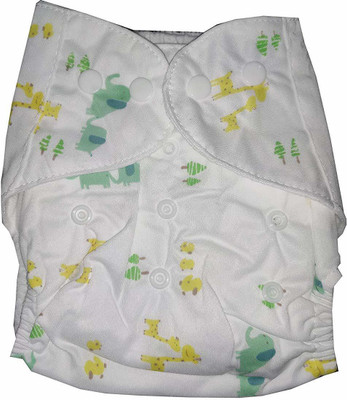 Teeny Weeny Animal Printed Reusable Button Diaper