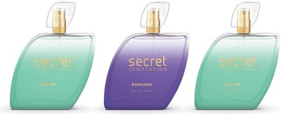 secret temptation Romance and 2 Dream Edp - 100 ml each (Pack of 3) Eau de Parfum  -  300 ml(For Women)