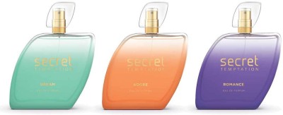 Secret Temptation Romance, Adore and Dream Edp - 100 ml each (Pack of 3) Eau de Parfum  -  300 ml(For Women)