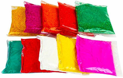 Avanti Creation Pack of 10 Rangoli Powder(Multicolor)