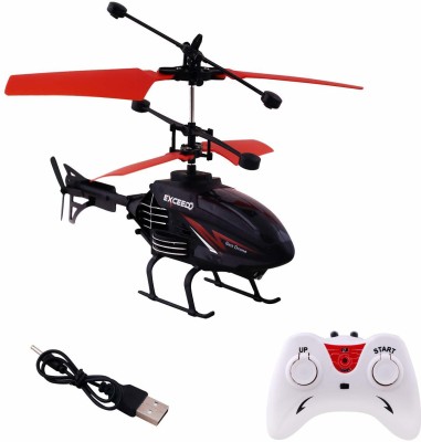 NKB Exceed Induction Flight Electronic Radio RC Remote Control Toy Charging Helicopter with 3D Light Toys for Boys Kids Indoor FlyingMulticolor
