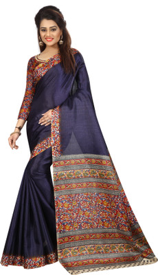 MISILY Self Design Dharmavaram Art Silk Saree(Dark Blue)