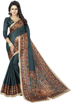 MISILY Printed Daily Wear Art Silk Saree(Blue)