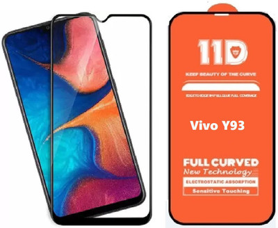 ISAAK Edge To Edge Tempered Glass for Vivo Y93 Full Glue 11D(Pack of 1)