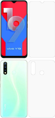 SOLIVAGANT Front and Back Tempered Glass for Vivo y19(Pack of 2)