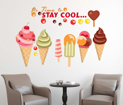 Littlebuds 95 cm Ice-Cream Removable Sticker(Pack of 1)