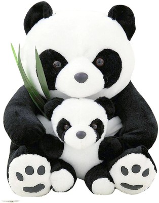 Ktkashish Toys Black & White Panda with baby leaf Teddy Bear (55 cm)  - 21 inch(Black)