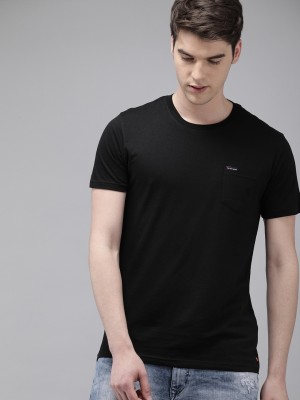 THE BEAR HOUSE Solid Men Round Neck Black T-Shirt