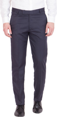 Haoser Slim Fit Men Blue Trousers