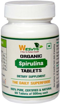 Wesvyg Organic Spirulina Tablets(60 Tablets)