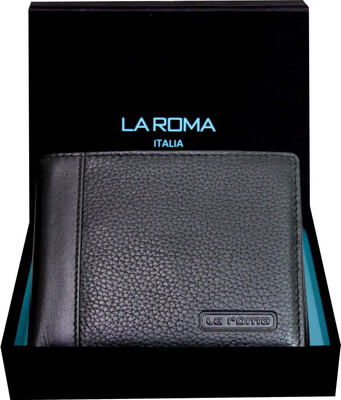 40% OFF on La Roma Men Casual, Formal Black Genuine Leather Wallet(4 Card Slots)