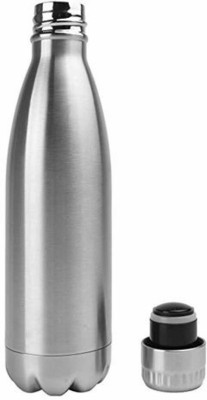 MANTAVYA Stainless Steel Water Bottle Double Wall Vacuum Insulated Hot and Cold 1000 ml Water Bottle(Set of 1, Silver)