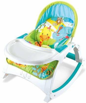 Webby Newborn to Toddler Baby Rocker with Table Rocker and Bouncer(Multicolor)